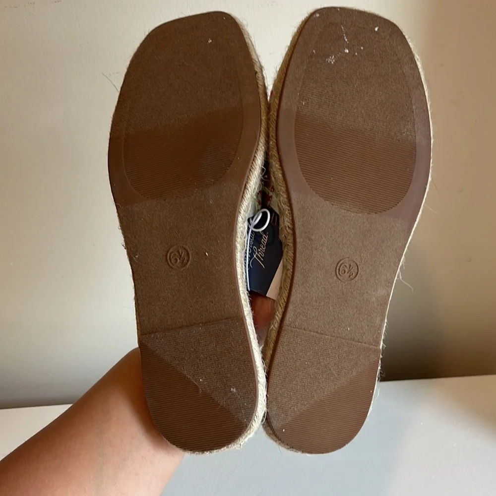 NEW Universal Thread Maren Square Toe Espadrille Slide Sandals Size 6.5 - Picture 7 of 8